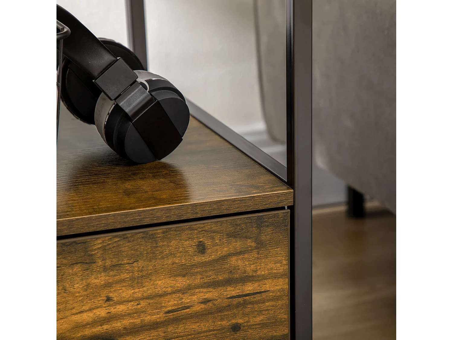 Armario de salón marrón rústico 45x40x50.5 cm HOMCOM