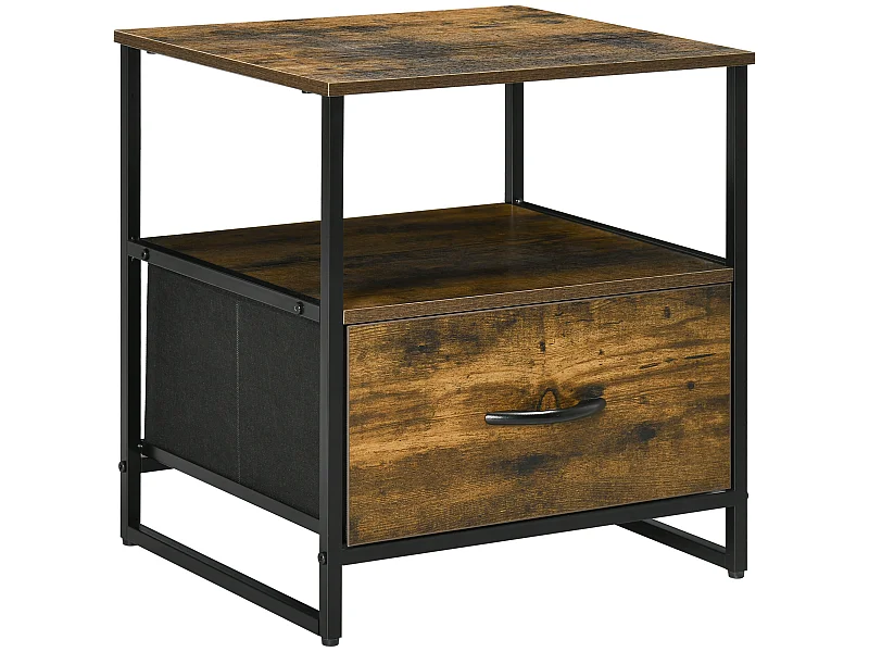 Armario de salón marrón rústico 45x40x50.5 cm HOMCOM