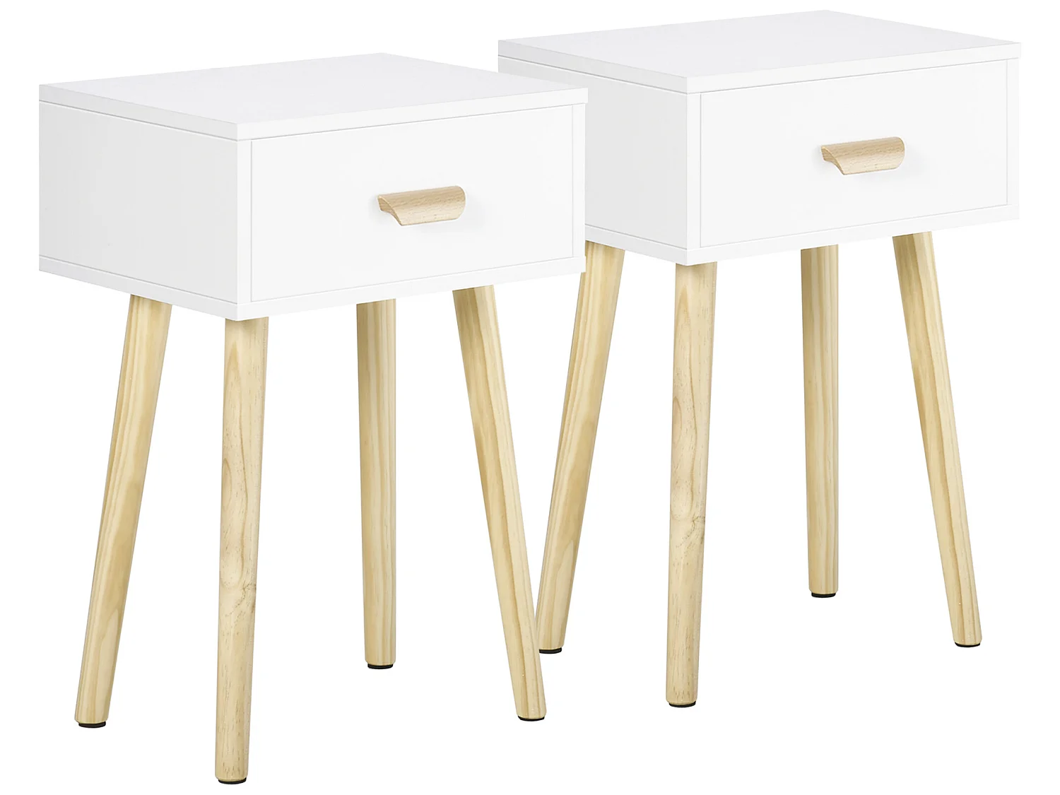 Mesitas de noche blanco 40.5x30.5x60 cm HOMCOM