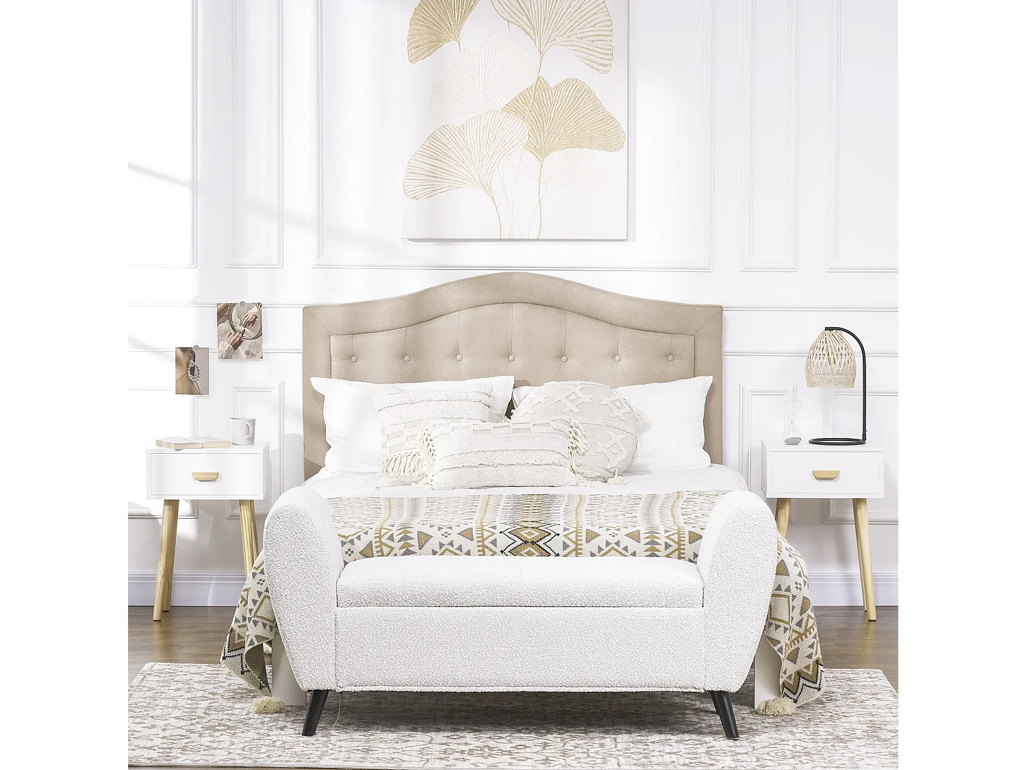 Mesitas de noche blanco 40.5x30.5x60 cm HOMCOM