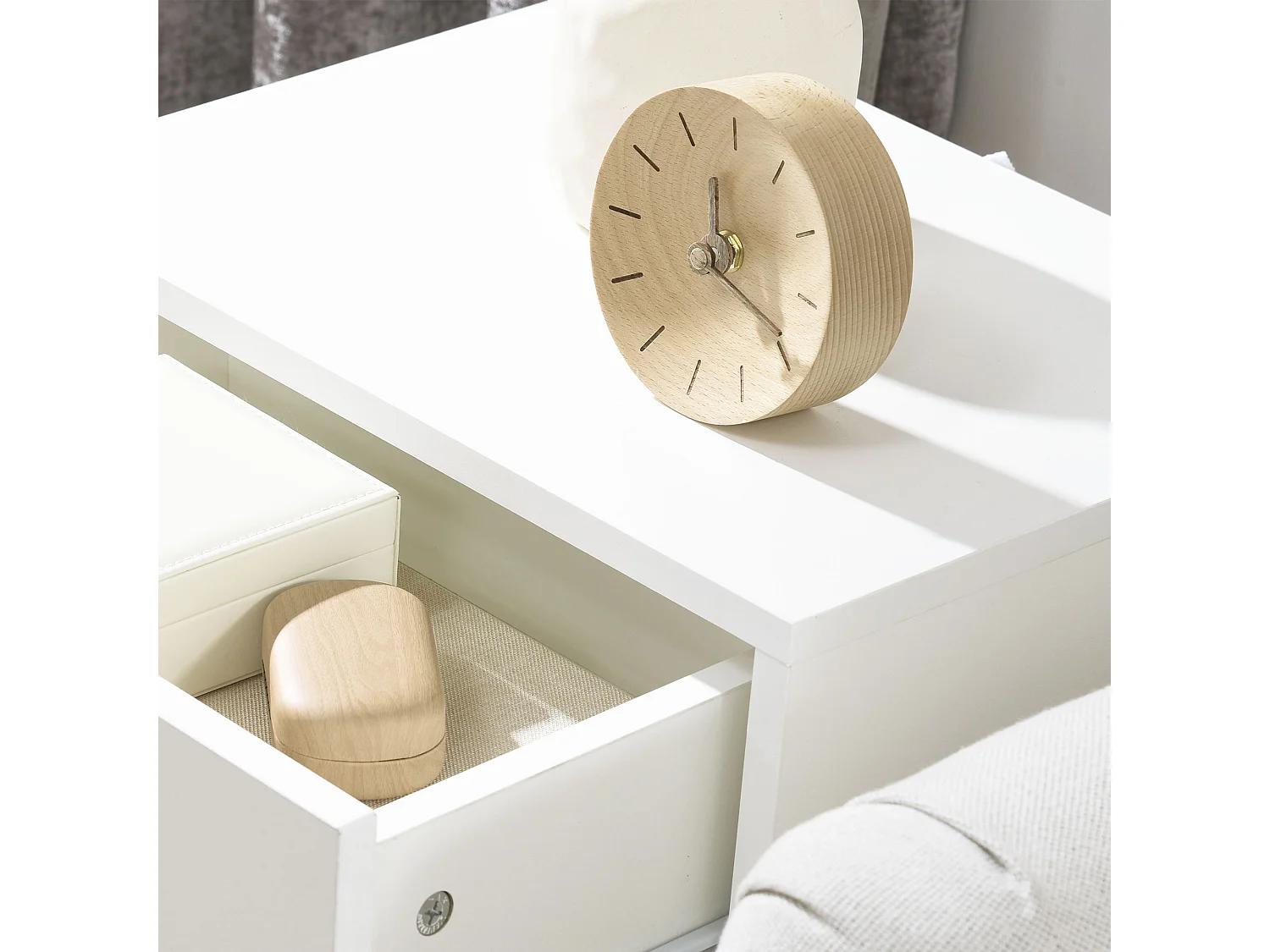 Mesitas de noche blanco 40.5x30.5x60 cm HOMCOM