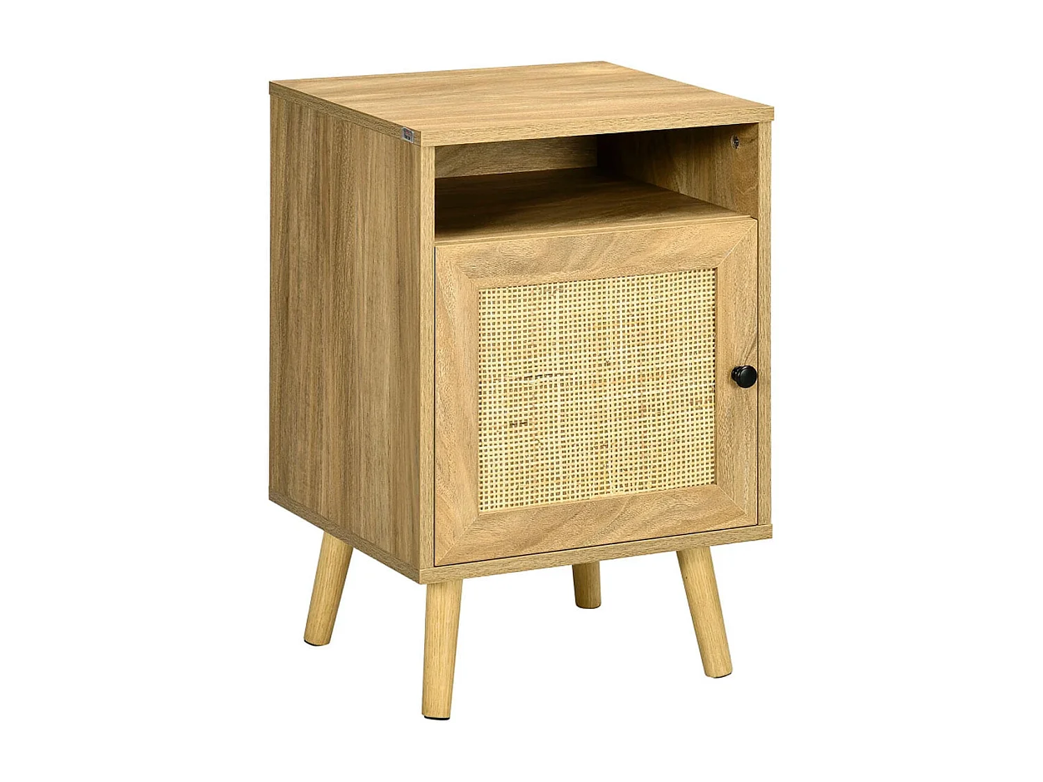 Mesilla de noche madera natural 39x35x60 cm HOMCOM