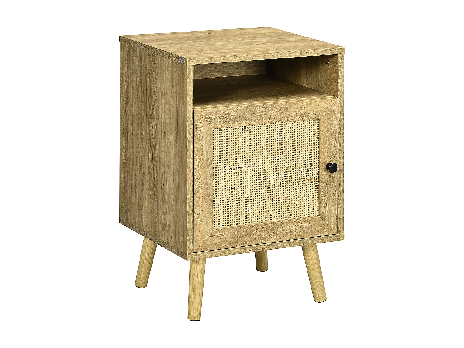 Mesilla de noche madera natural 39x35x60 cm HOMCOM