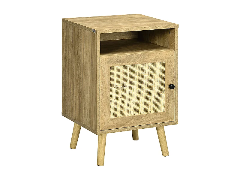 Mesilla de noche madera natural 39x35x60 cm HOMCOM