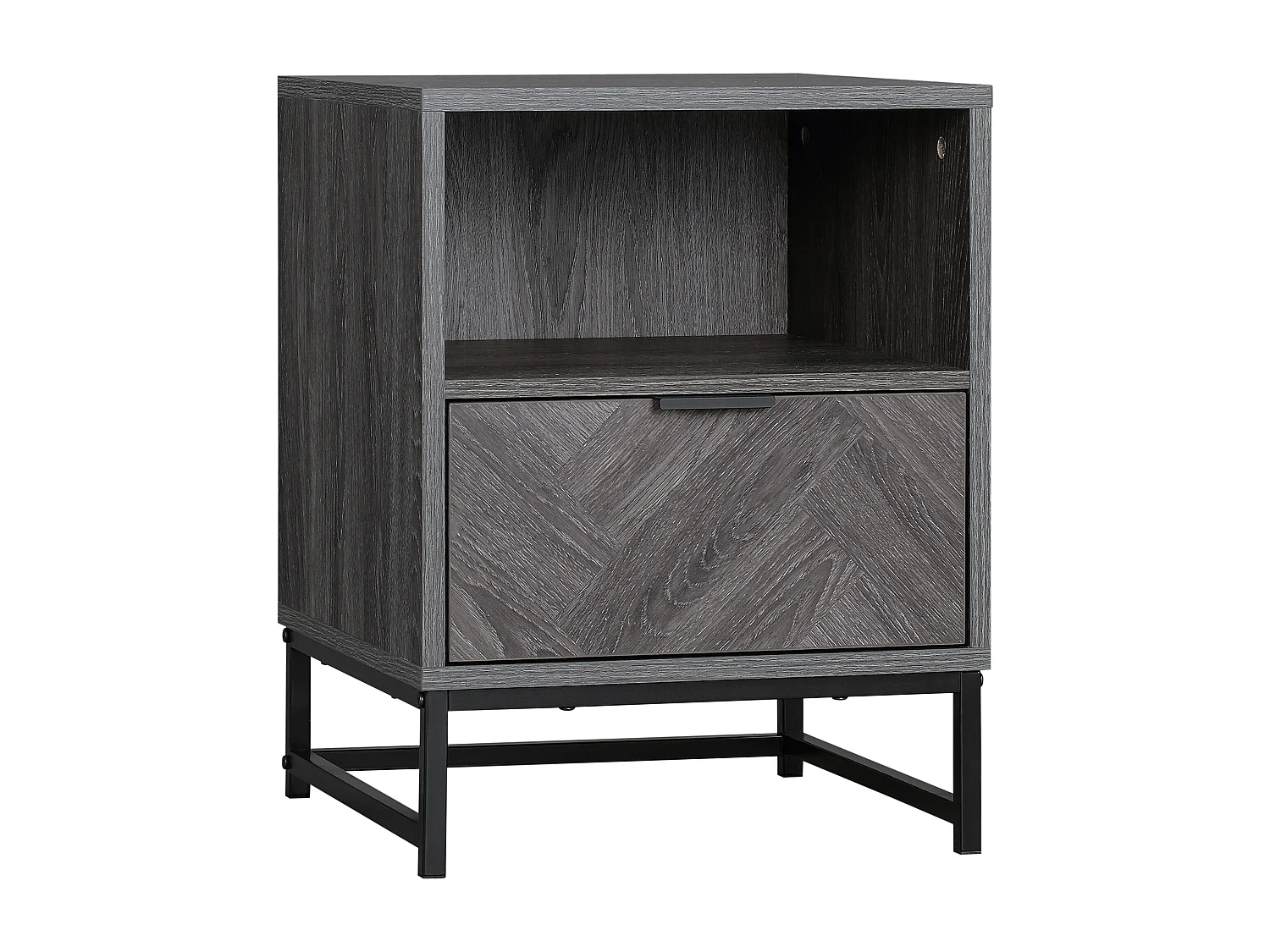 Mesilla de noche gris oscuro 40x40x52 cm HOMCOM