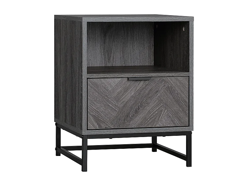 Mesilla de noche gris oscuro 40x40x52 cm HOMCOM