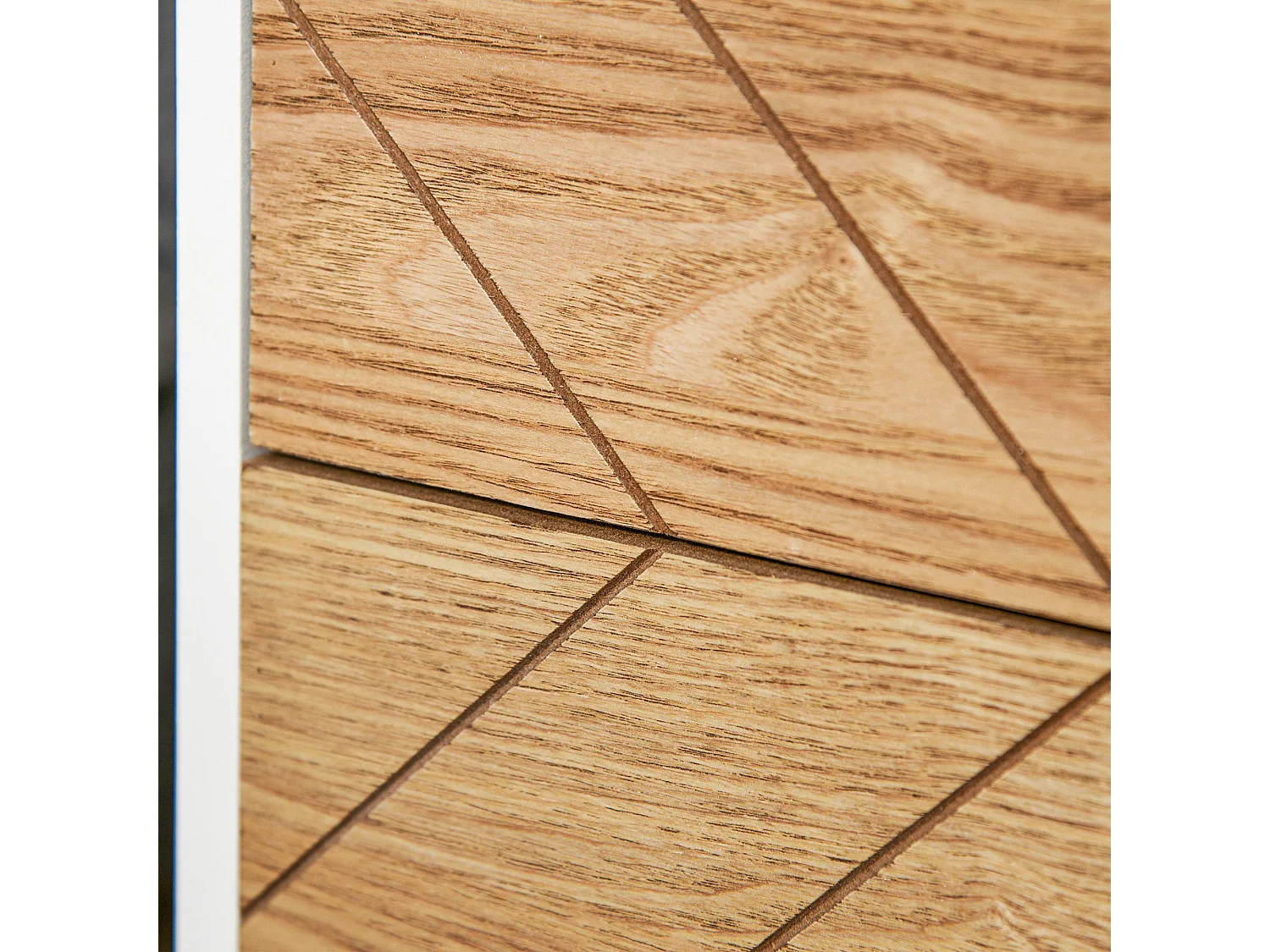 Mesita de noche blanco y madera 40x30x55,5cm HOMCOM