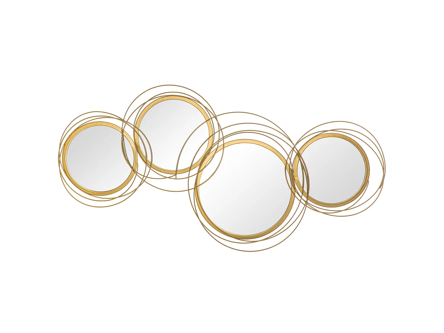 Decoración pared metálica oro 107x4x56 cm HOMCOM