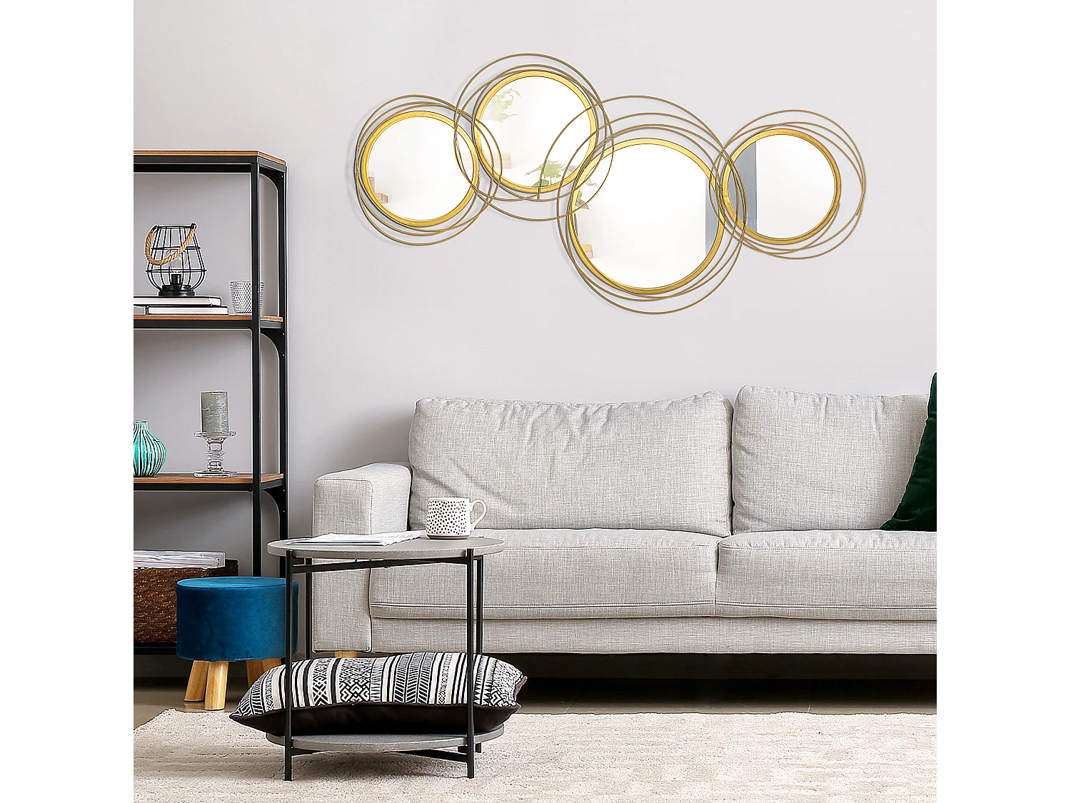 Decoración pared metálica oro 107x4x56 cm HOMCOM