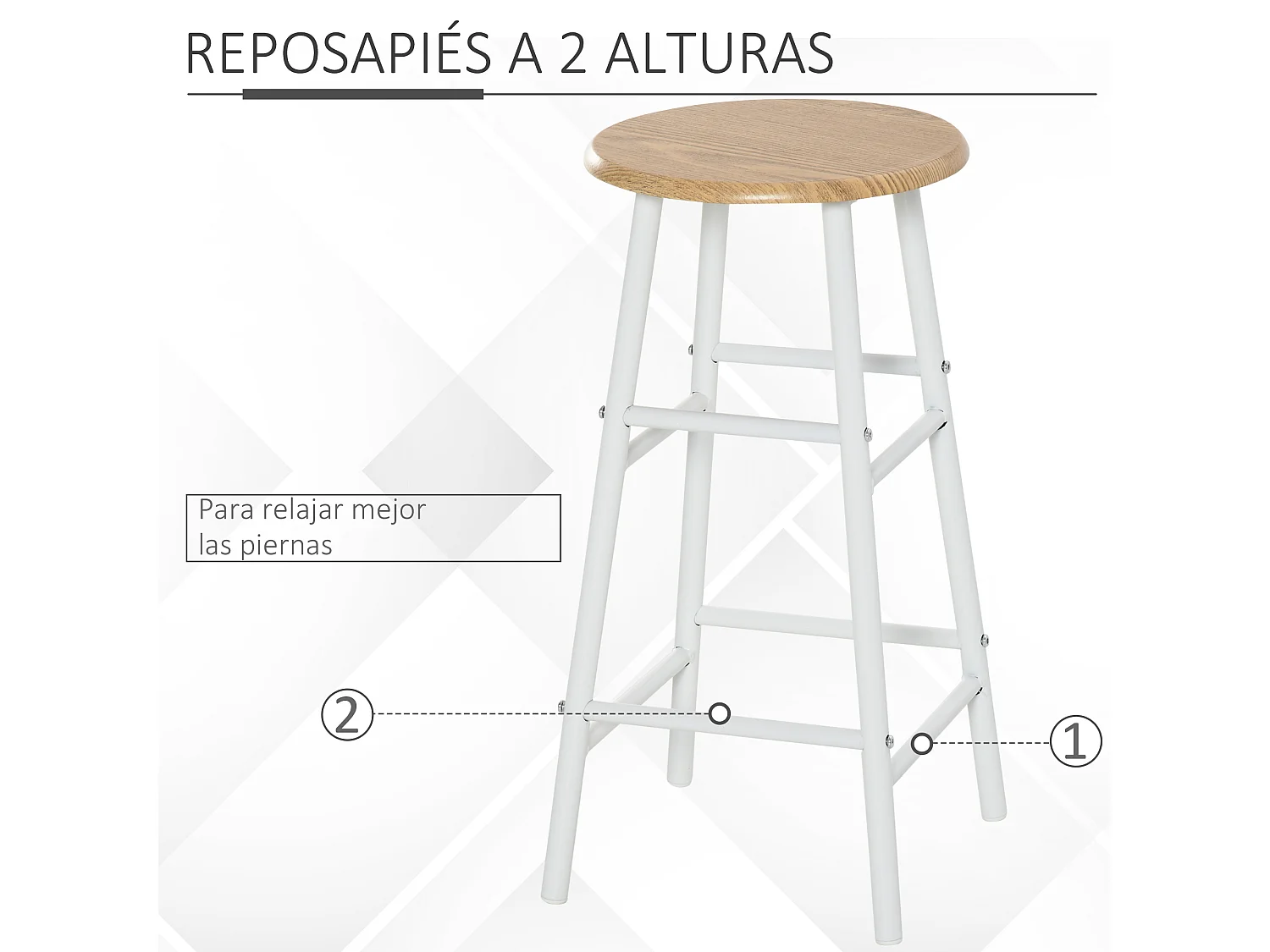 Conjunto de bar blanco 80x50x90 cm HOMCOM