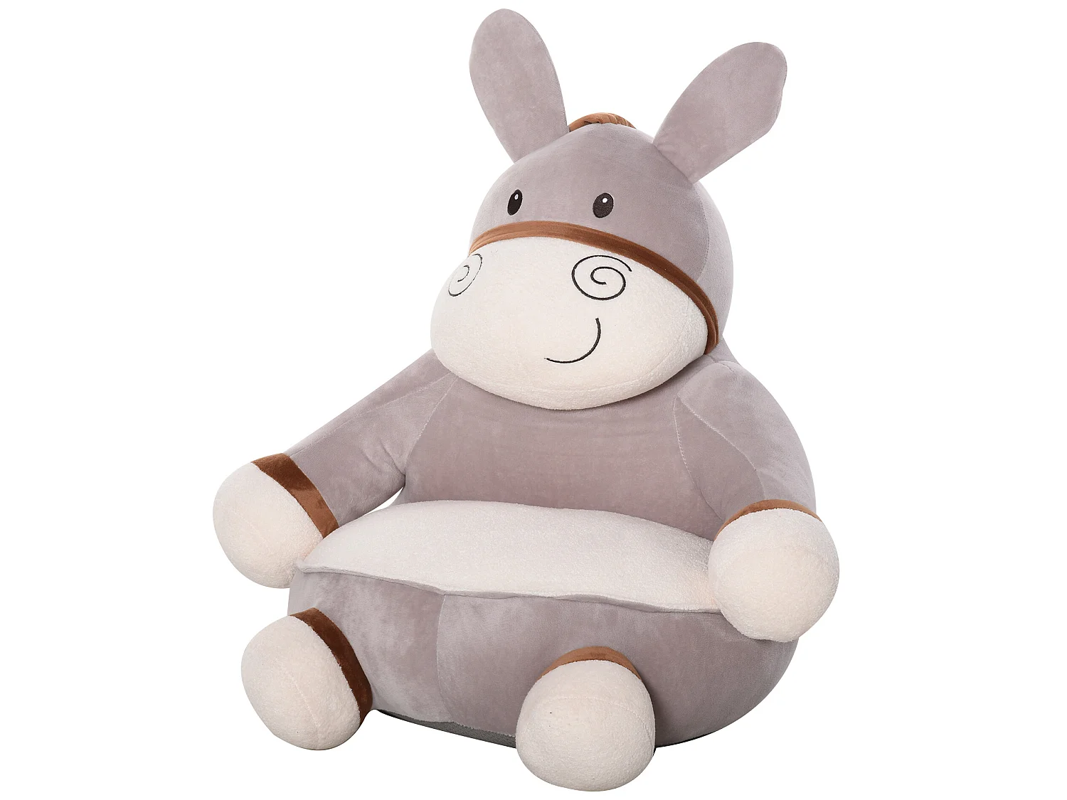 Puff infantil gris 60 x 55 x 60cm HOMCOM
