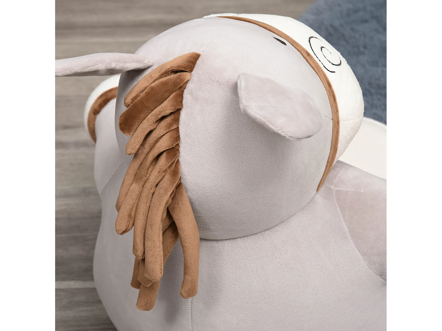 Puff infantil gris 60 x 55 x 60cm HOMCOM