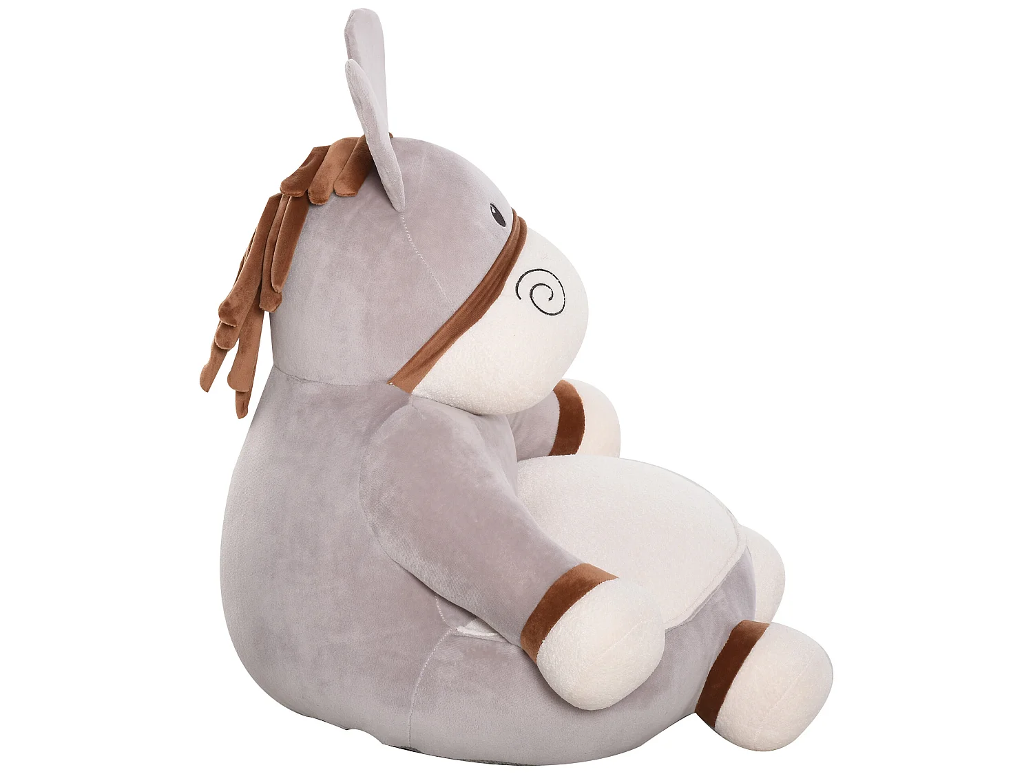 Puff infantil gris 60 x 55 x 60cm HOMCOM