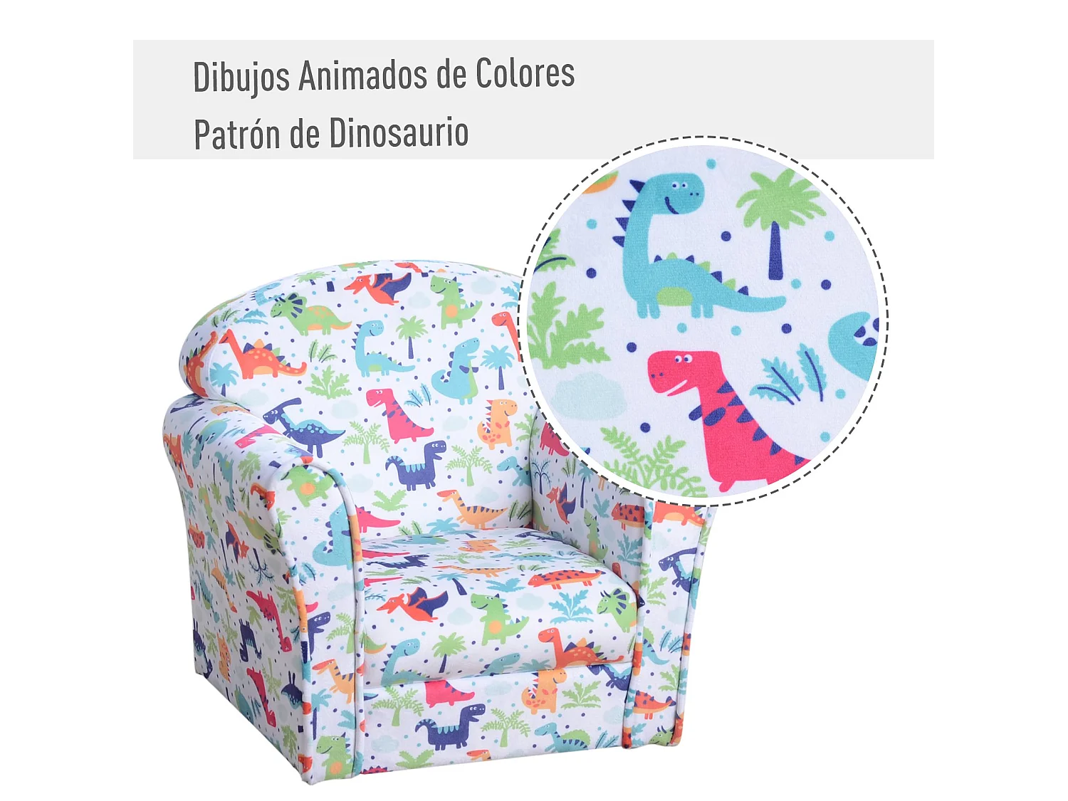 Sillón infantil multicolor 50x39x44 cm HOMCOM