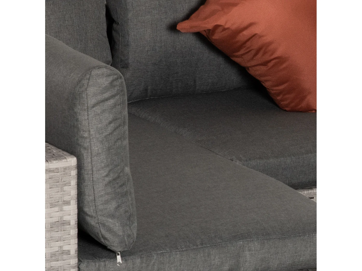 Conjunto de muebles de ratán gris 135x72.5x62 cm Outsunny