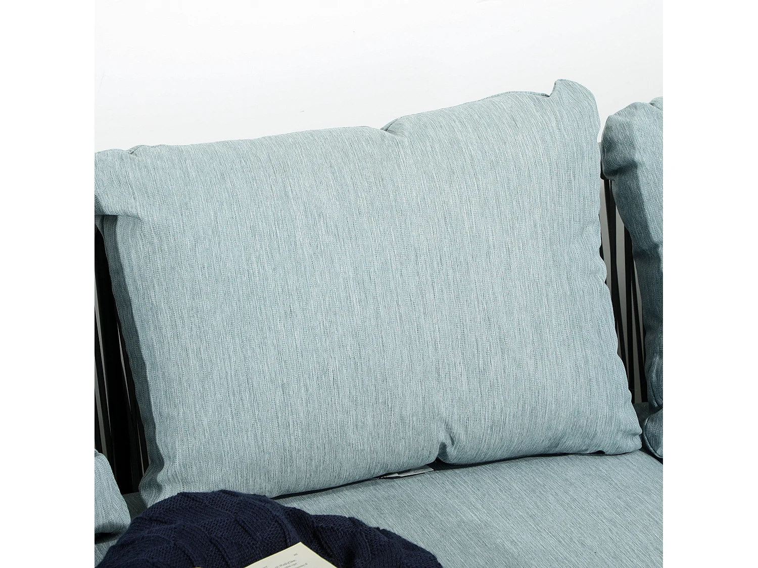 Muebles de ratán gris 120x71x65 cm Outsunny