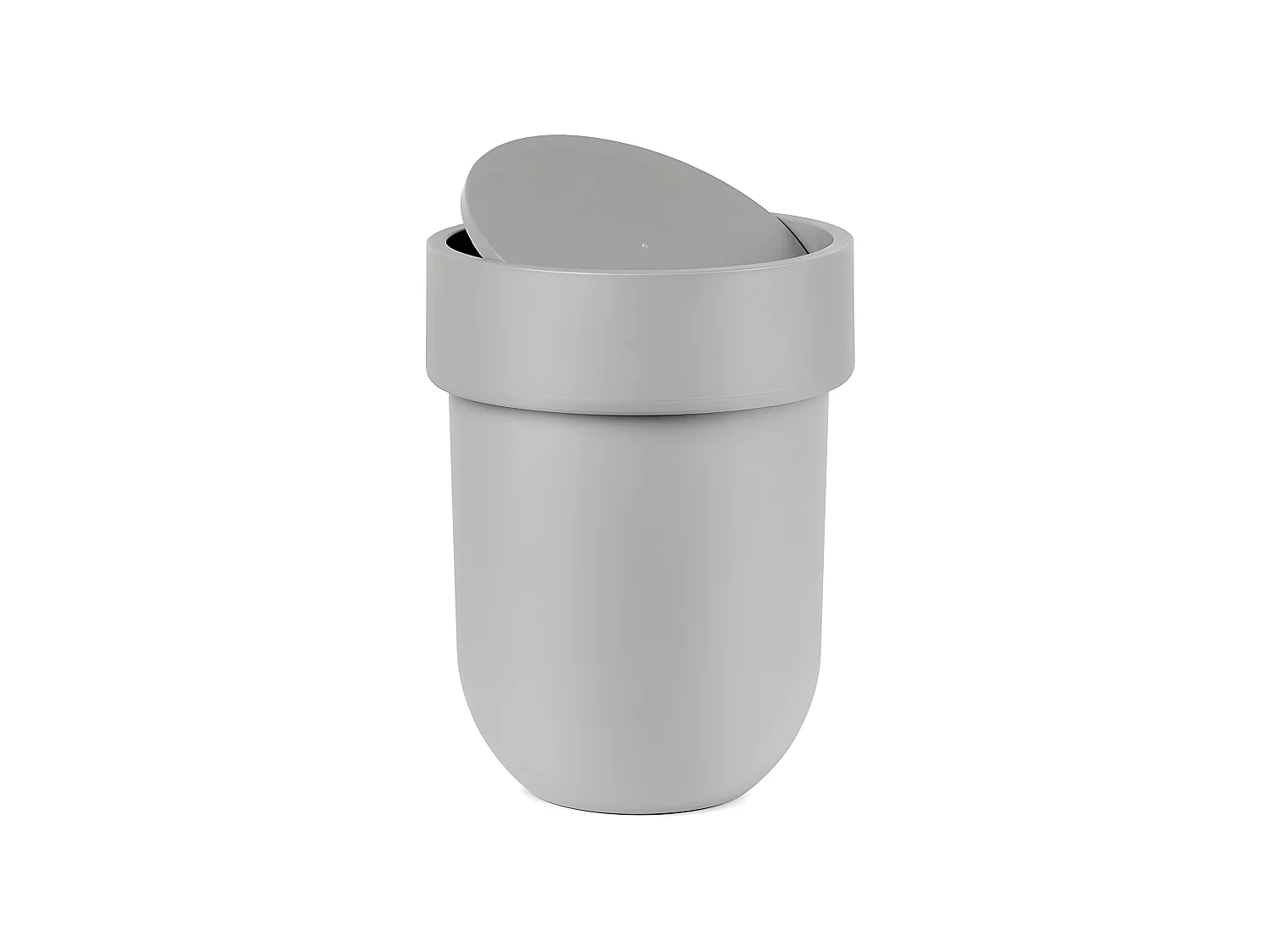 Bote de basura con tapa, con capacidad de 1.6 galones (6 l) Gris