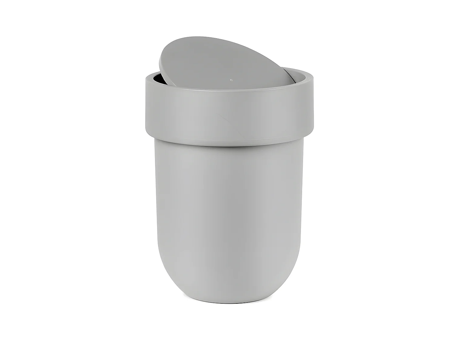 Bote de basura con tapa, con capacidad de 1.6 galones (6 l) Gris