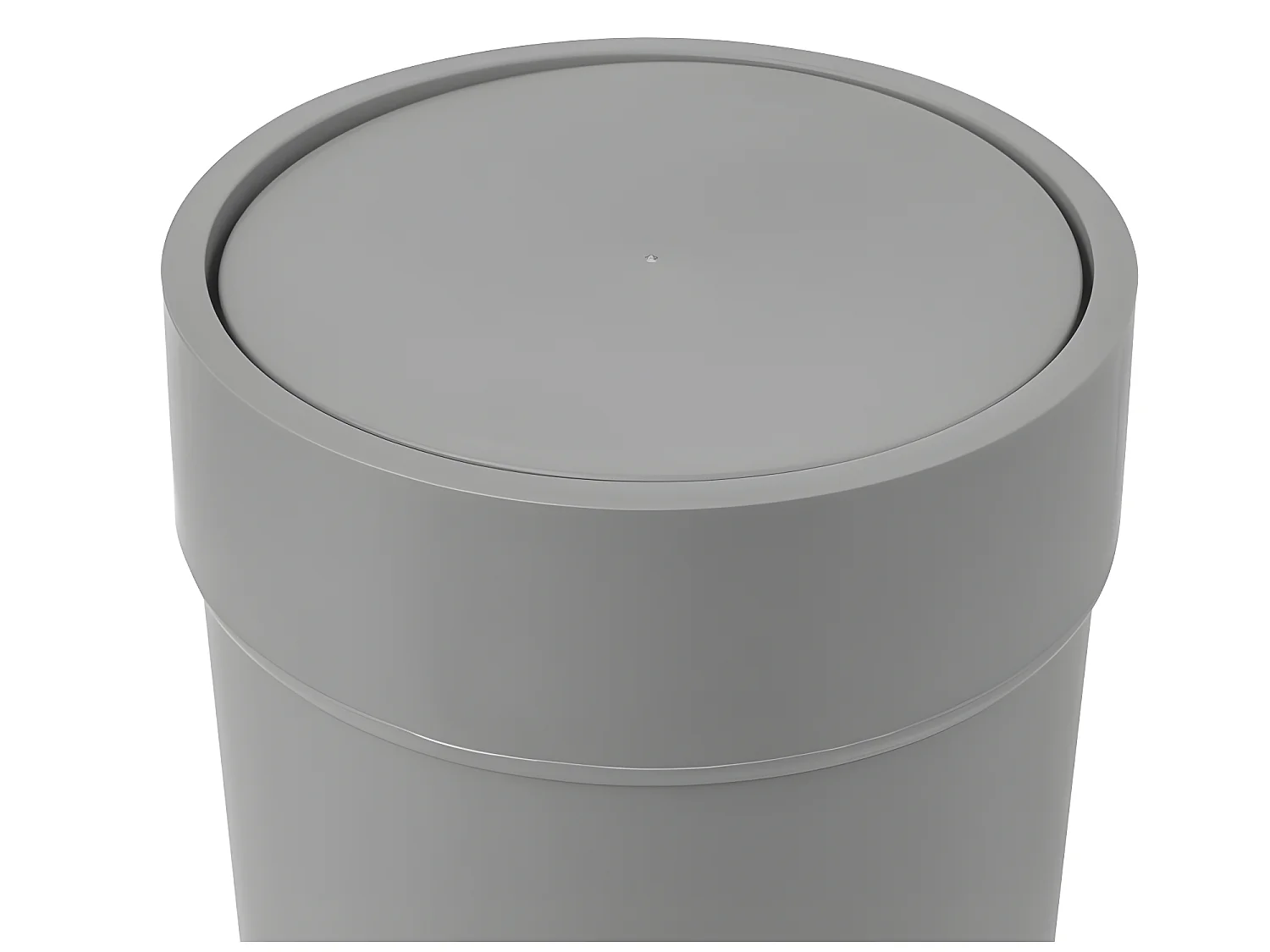 Bote de basura con tapa, con capacidad de 1.6 galones (6 l) Gris