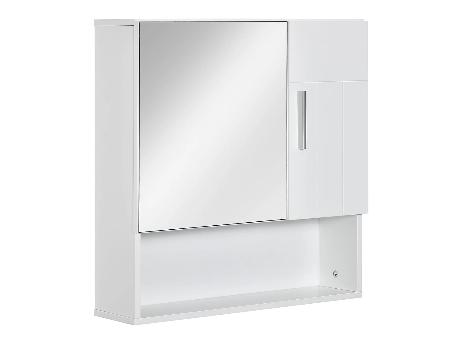 Armario con espejo blanco 54x15.2x55.3 cm kleankin