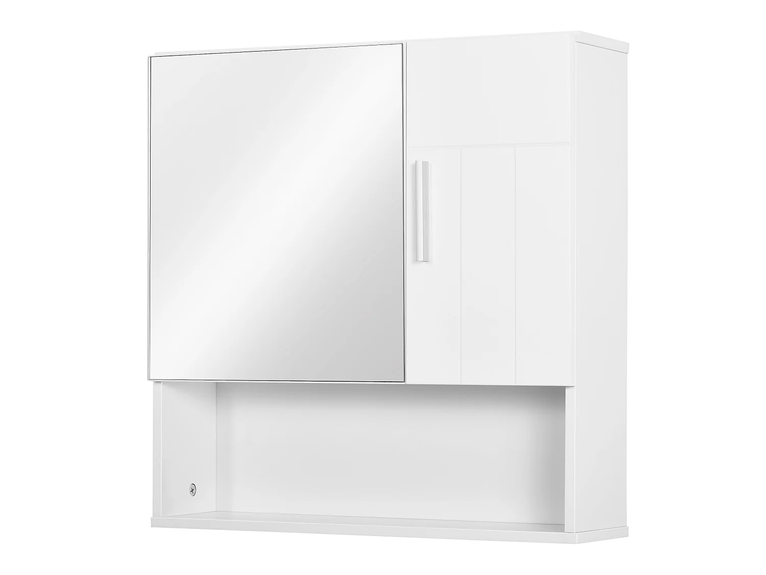 Armario con espejo blanco 54x15.2x55.3 cm kleankin