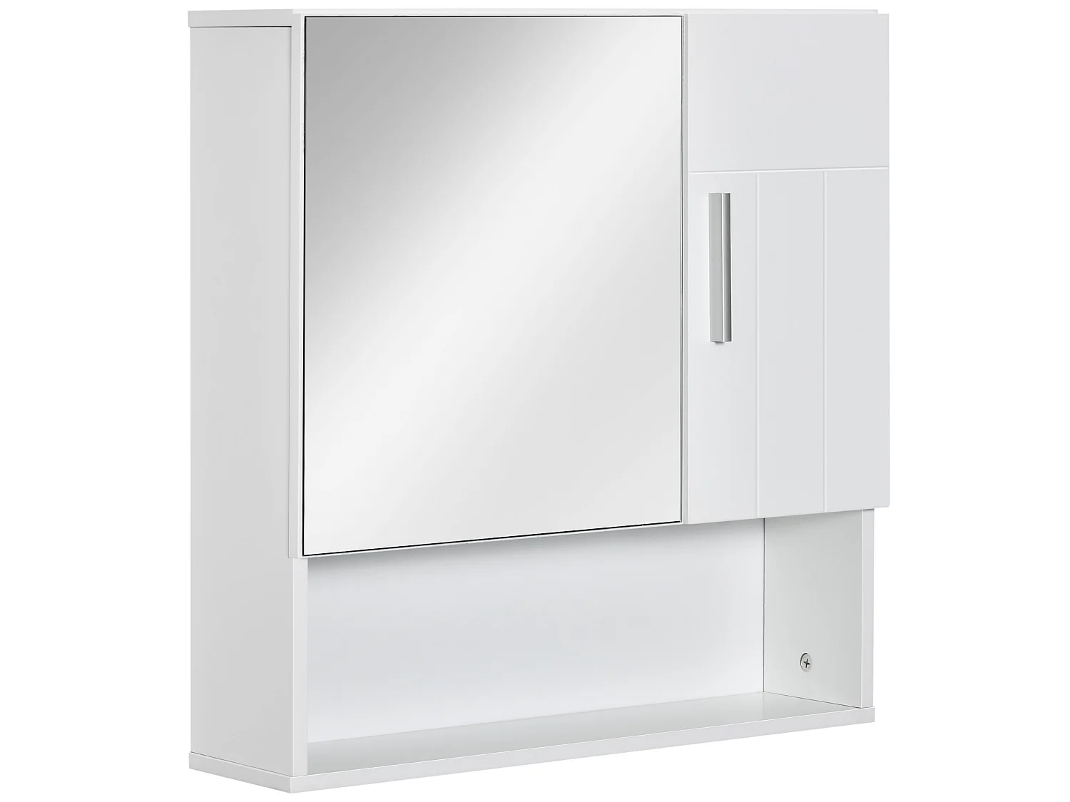 Armario con espejo blanco 54x15.2x55.3 cm kleankin