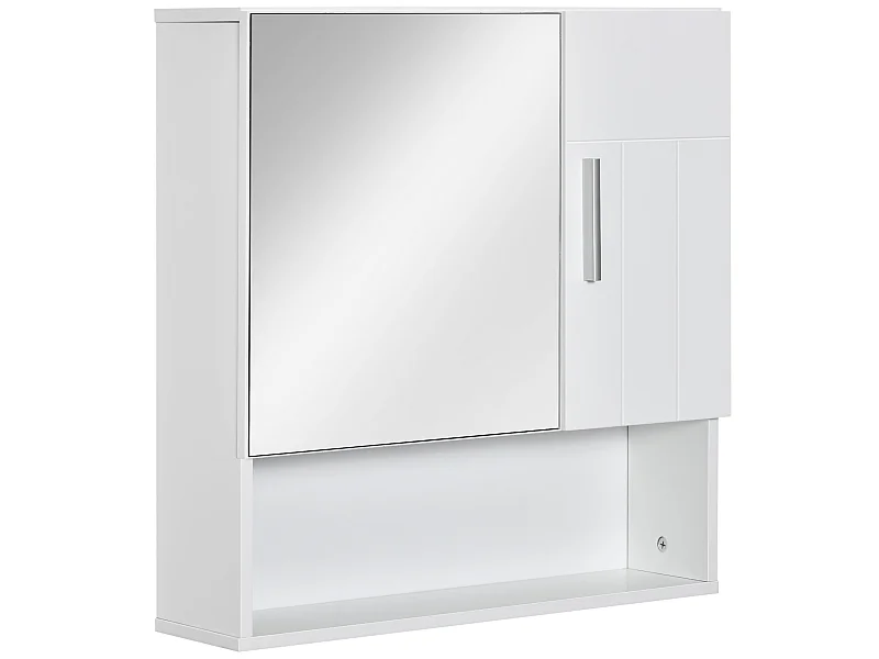 Armario con espejo blanco 54x15.2x55.3 cm kleankin