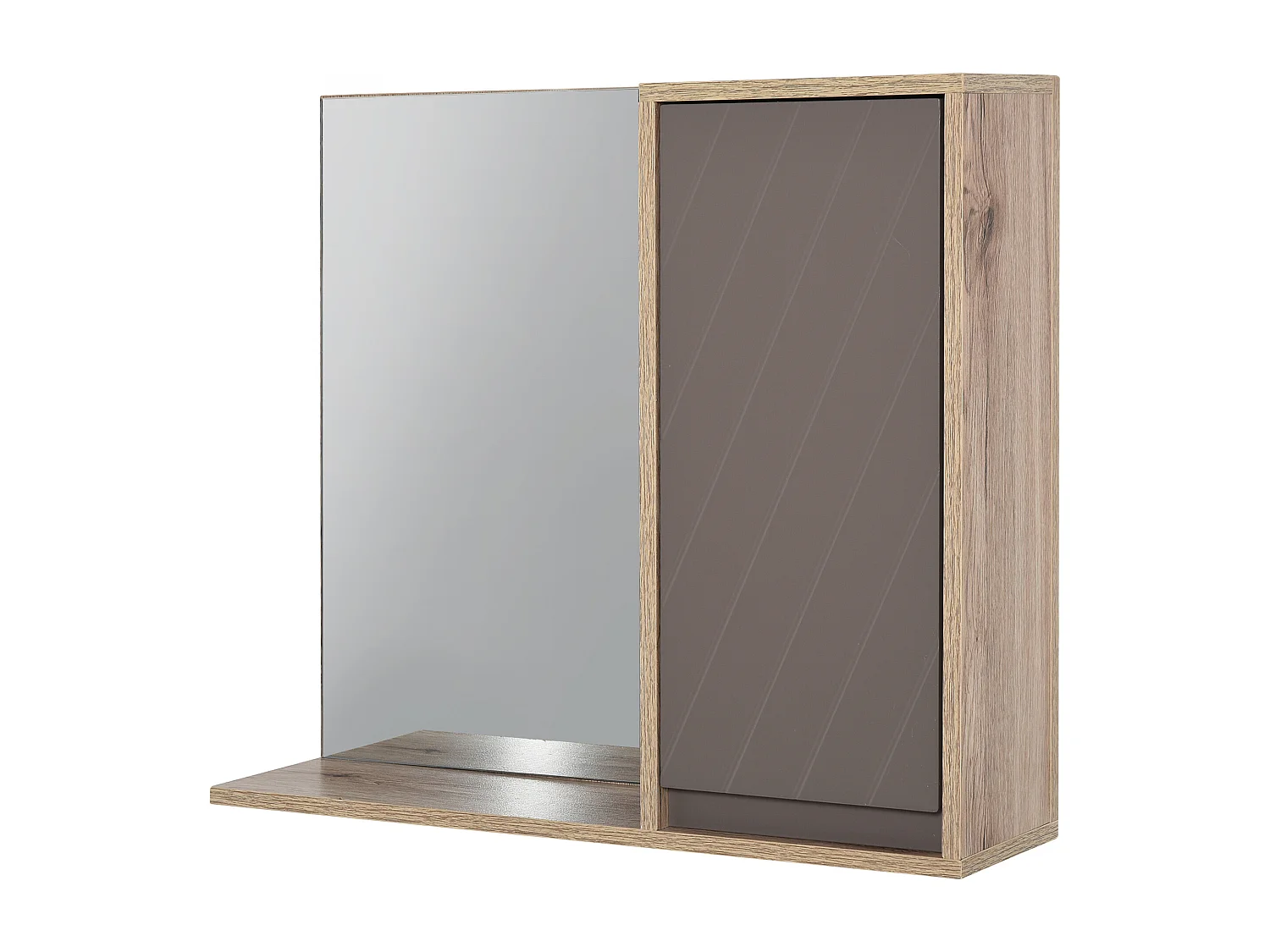 Armario de baño con espejo roble 57x14.2x49.2 cm HOMCOM