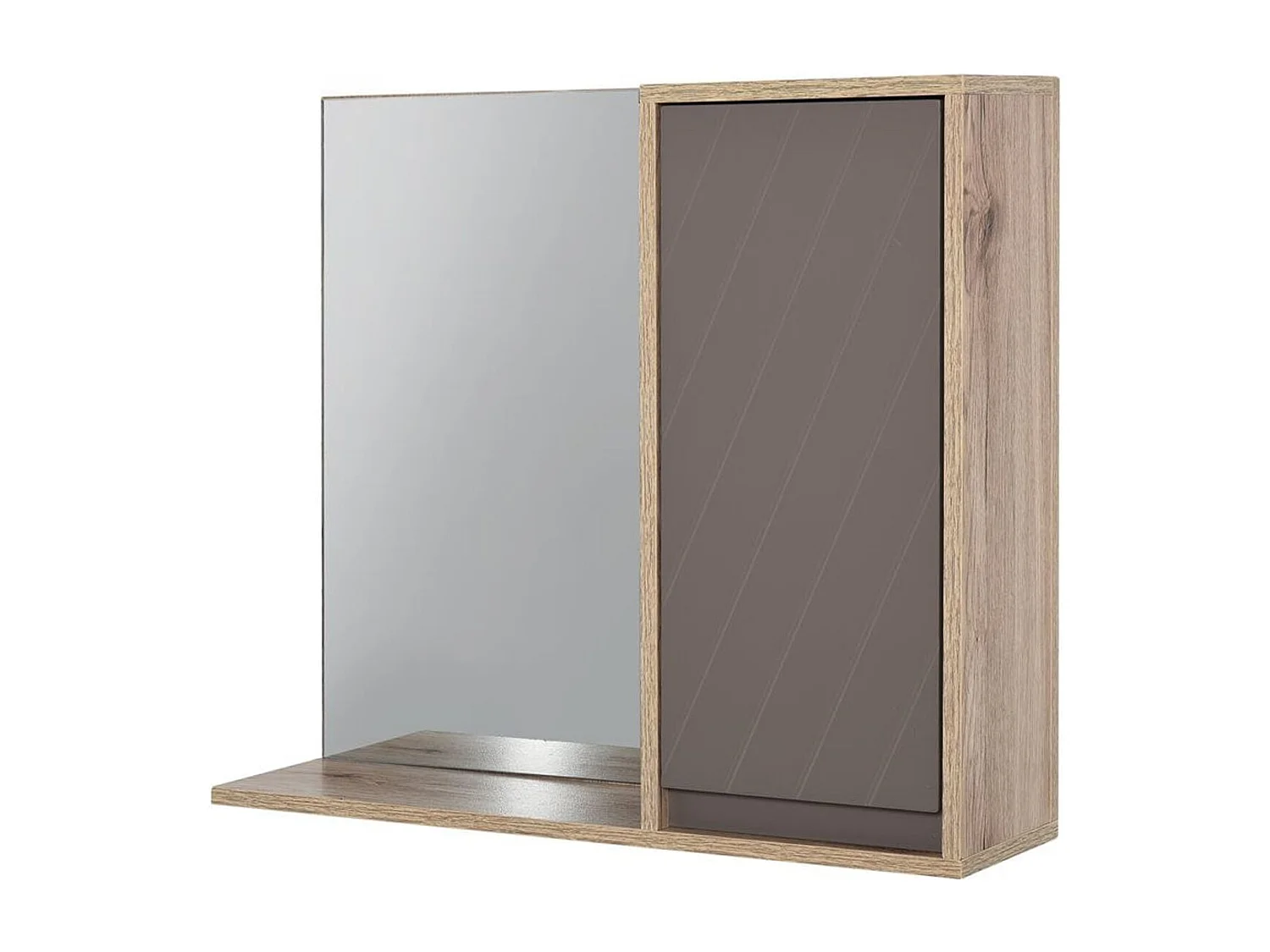 Armario de baño con espejo roble 57x14.2x49.2 cm HOMCOM