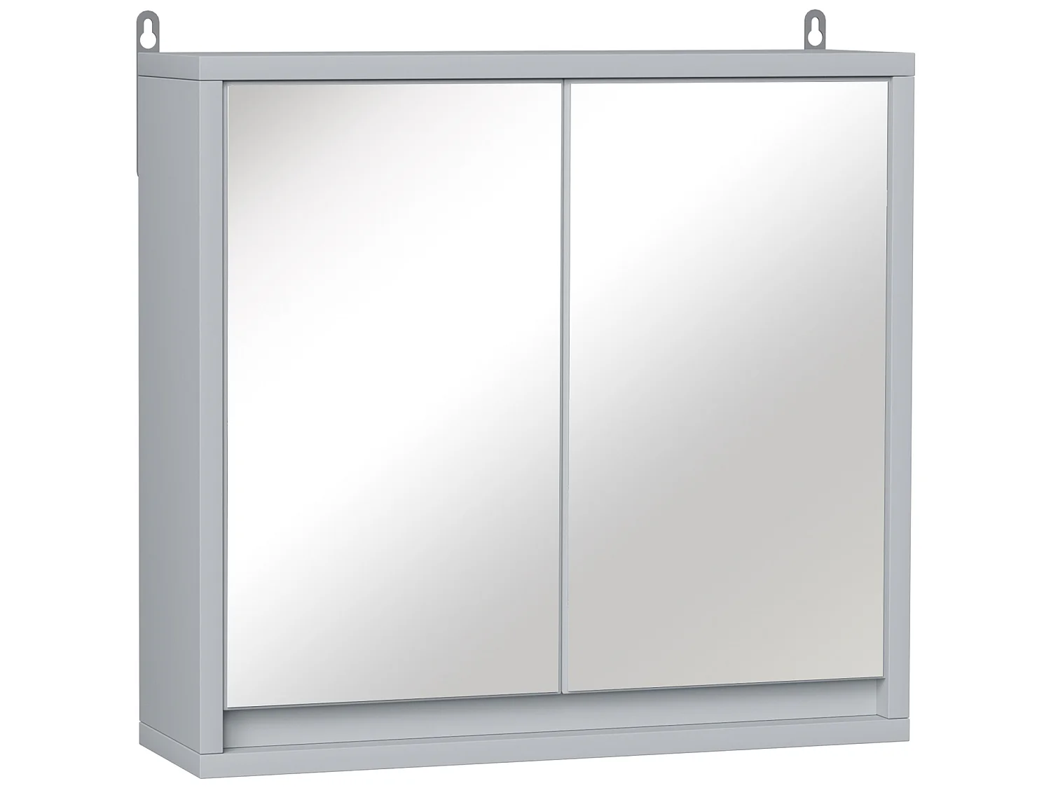 Armario con espejo gris 48x14.5x45 cm HOMCOM