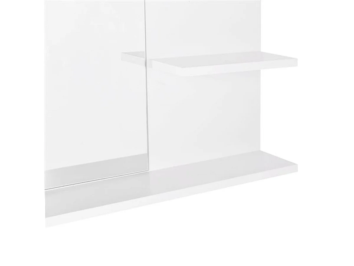 Espejo de pared blanco 60x10x48 cm kleankin