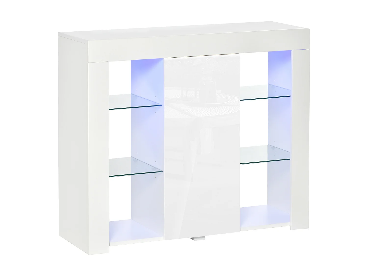 Aparador moderno blanco brillante 97x35x83 cm HOMCOM