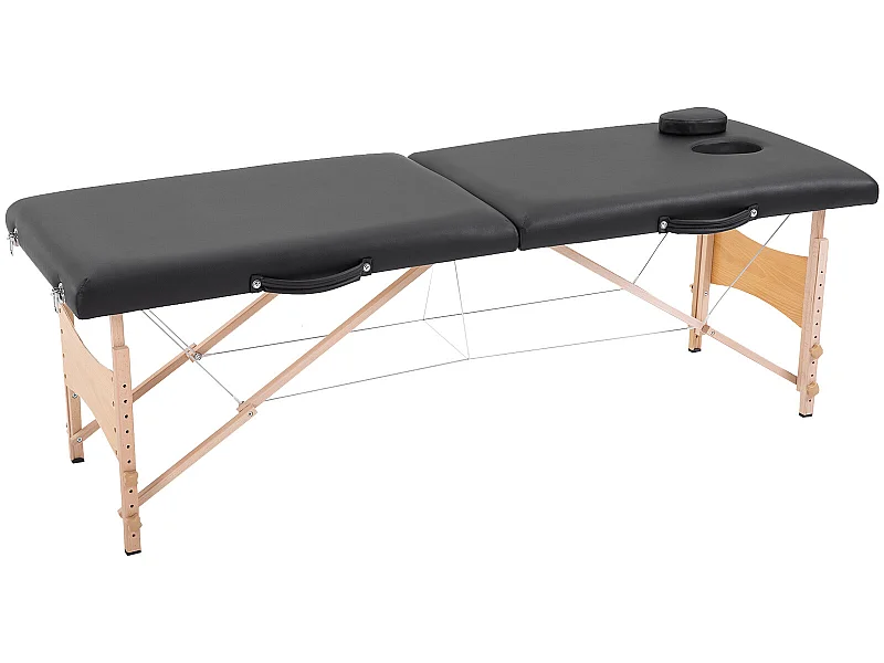 Camilla de masaje negro 186x60x81 cm HOMCOM