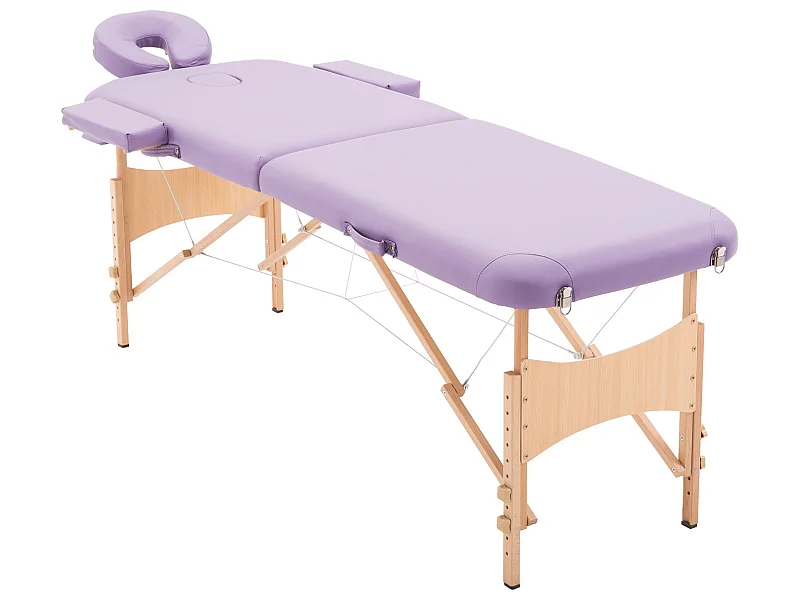 Camilla de masaje plegable púrpura 185x60x88 cm HOMCOM