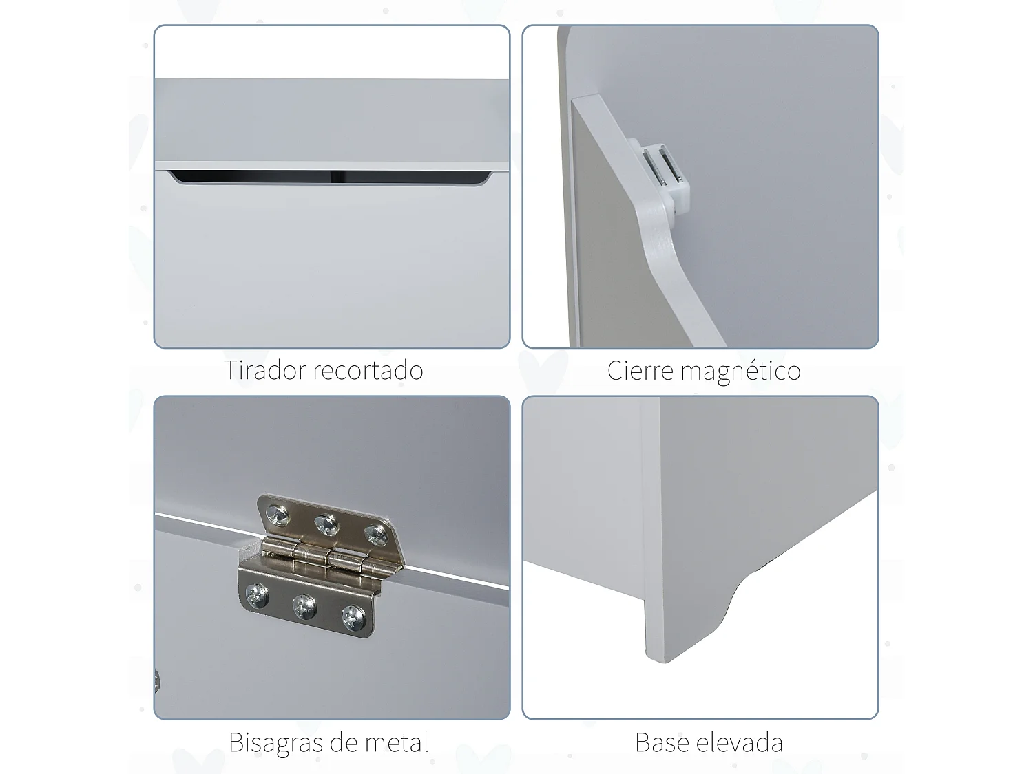 Caja de almacenaje gris 60x40x48 cm HOMCOM