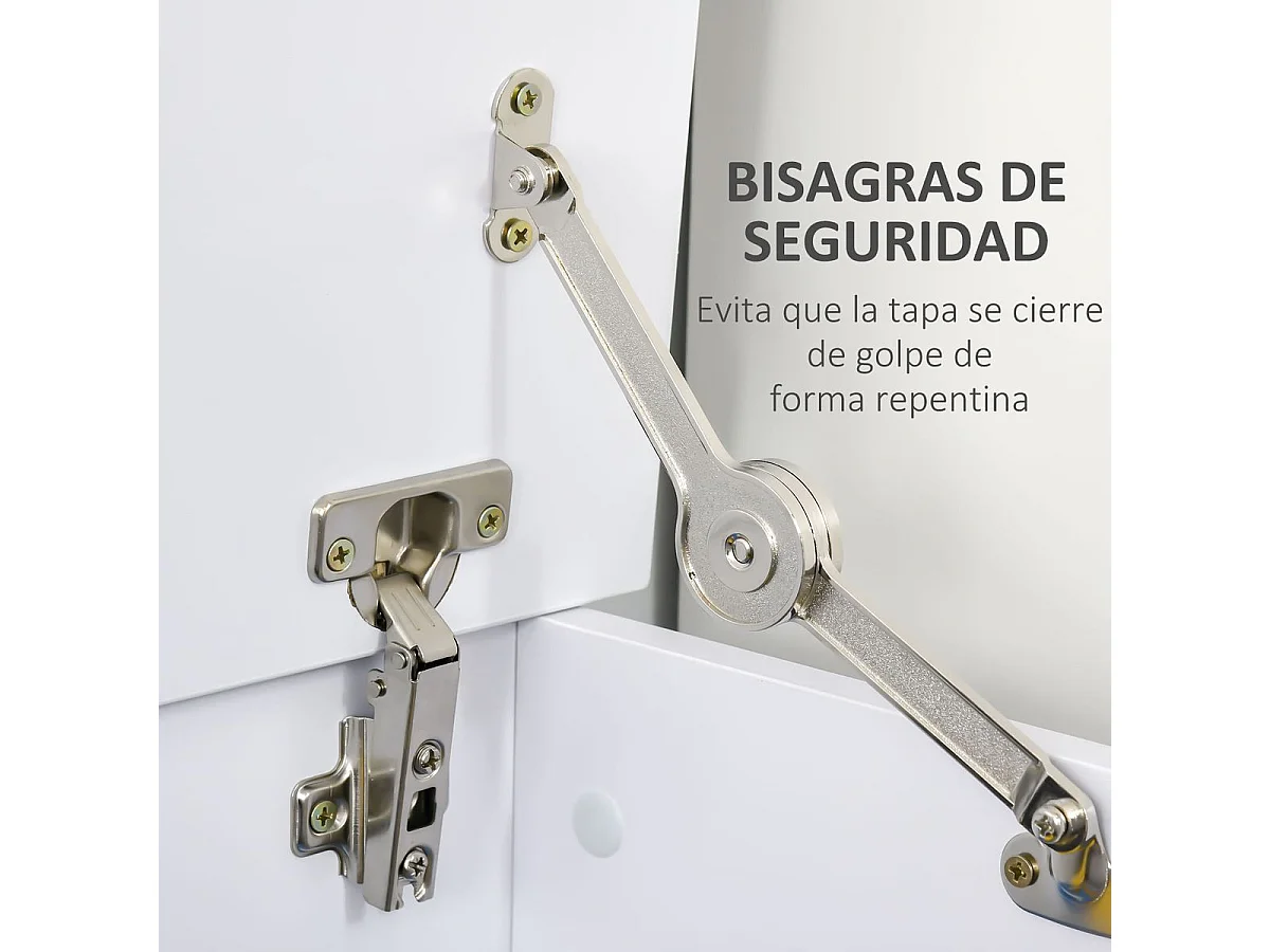 Baúl de almacenamiento blanco 100x40x40 cm HOMCOM
