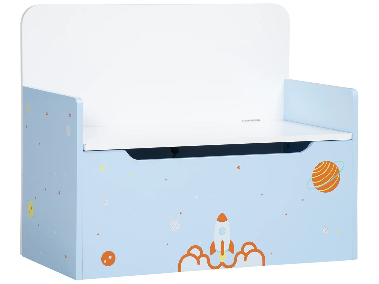 Baúl de juguetes azul 60x30x50 cm ZONEKIZ