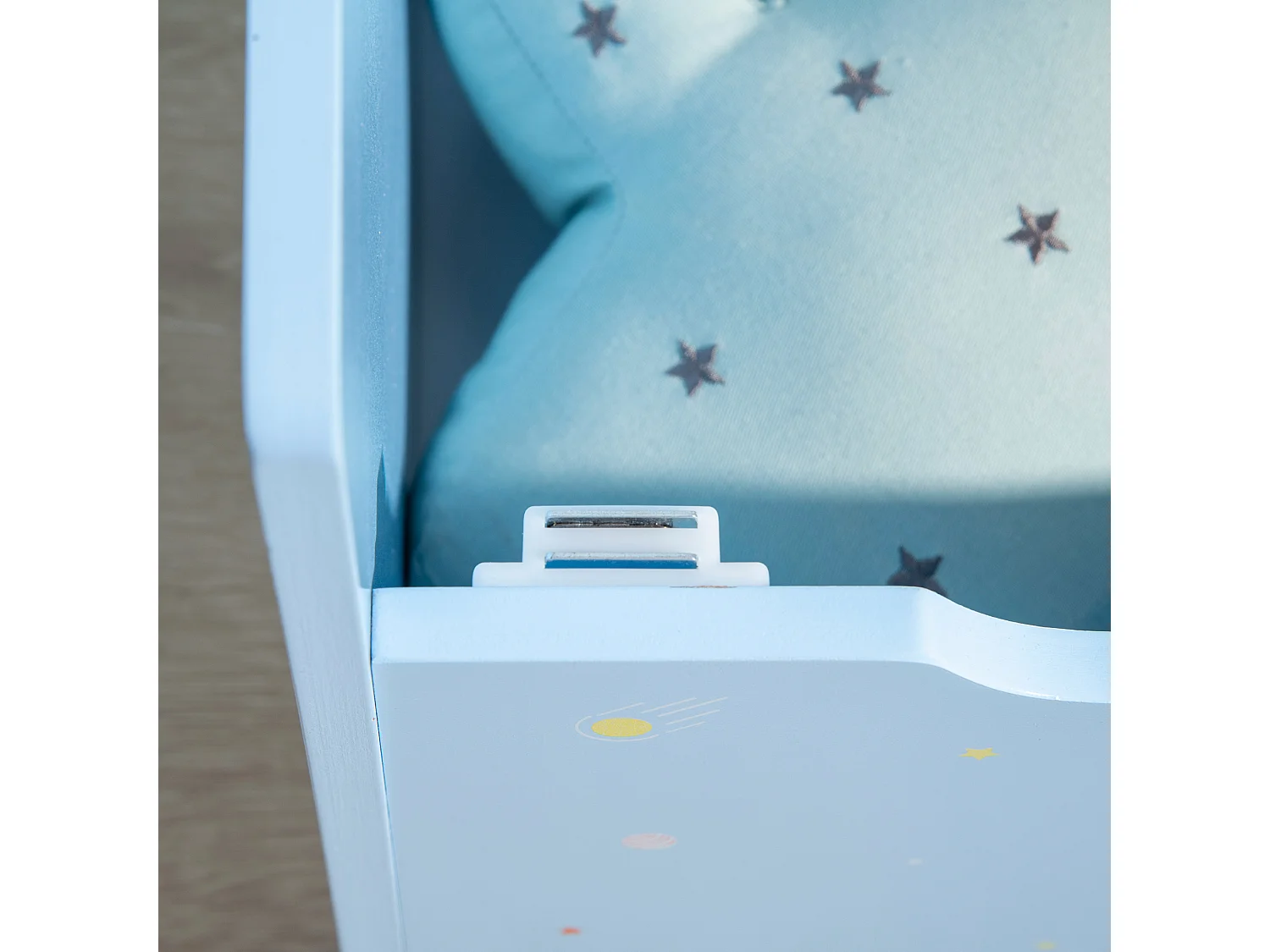 Baúl de juguetes azul 60x30x50 cm ZONEKIZ