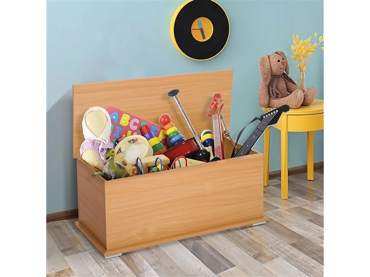 Baúl de almacenamiento madera de haya 100x40x40 cm HOMCOM