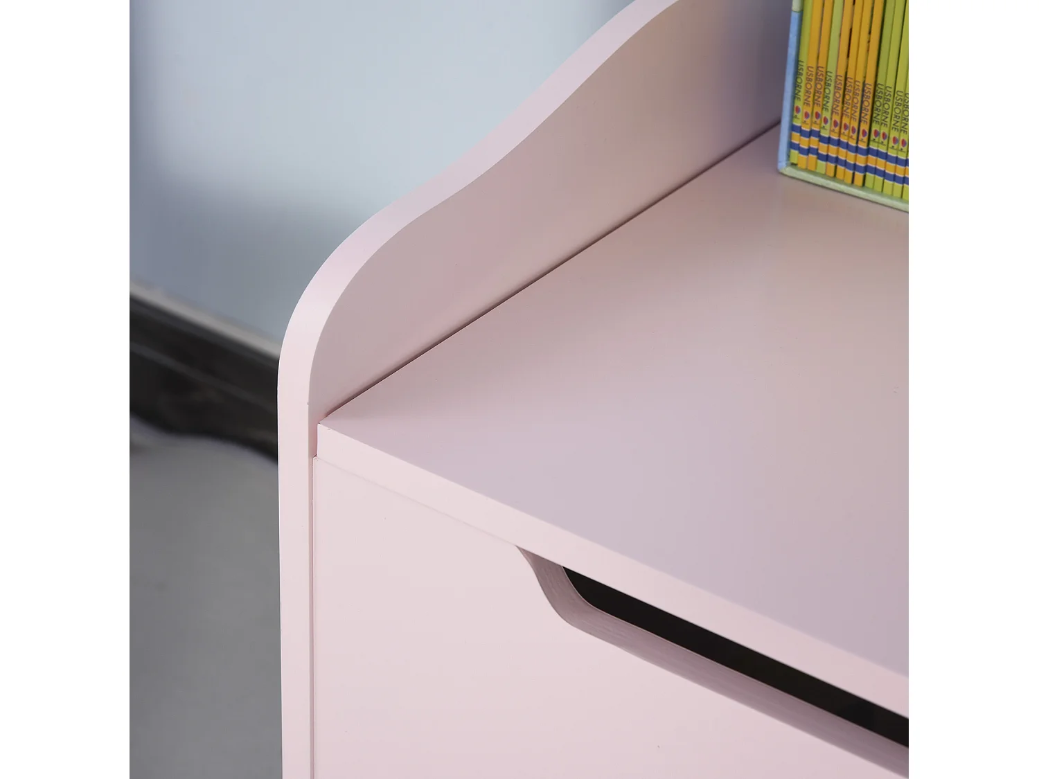 Caja de almacenaje rosa 60x40x48 cm HOMCOM