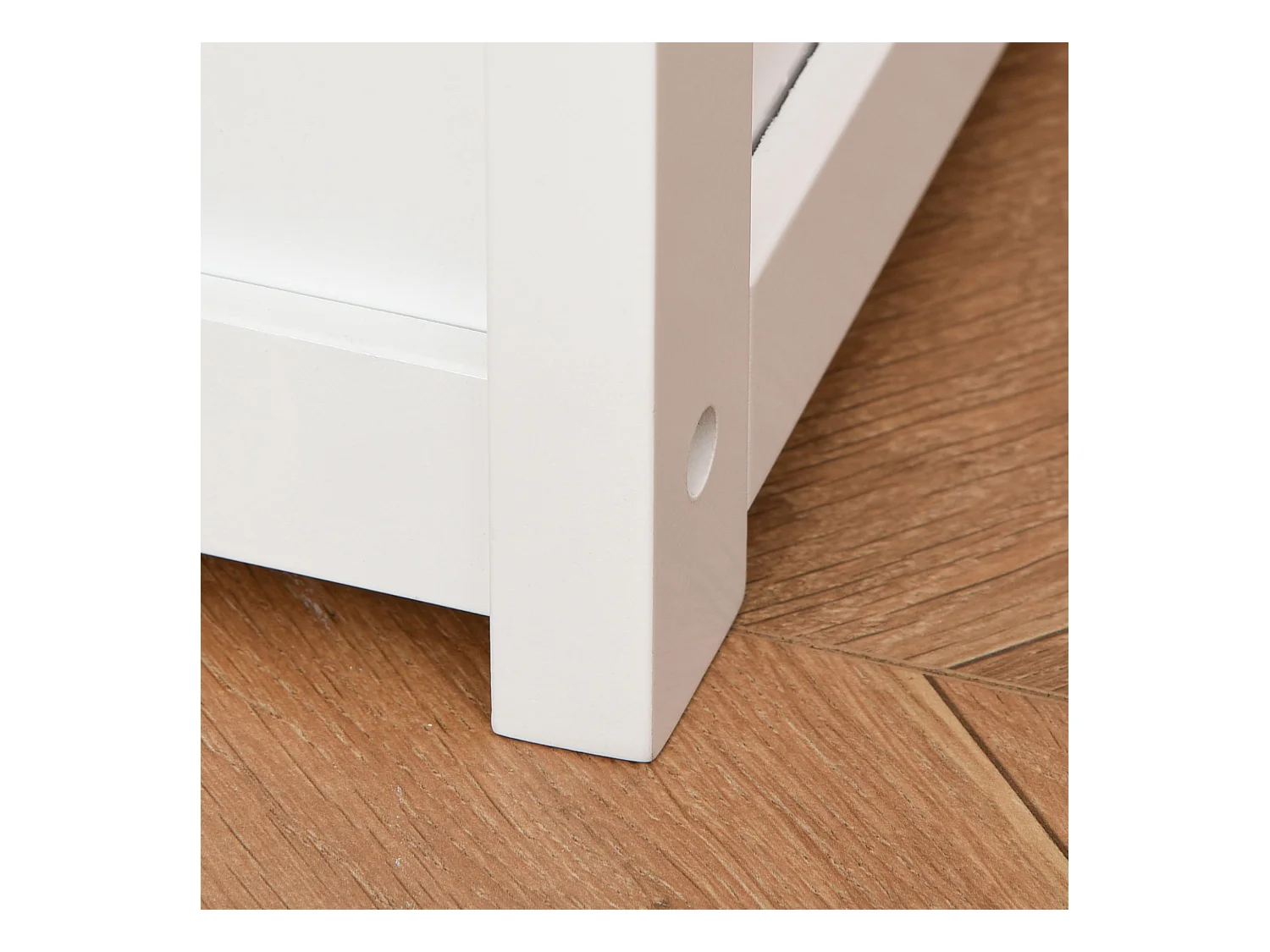 Baúl de juguetes para niños blanco 60x30x50 cm HOMCOM