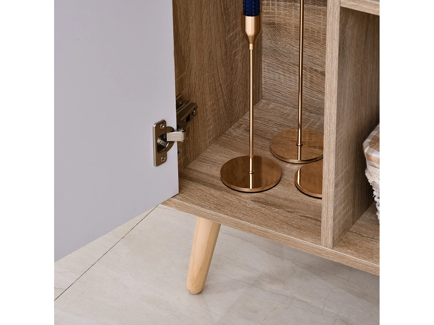 Aparador alto roble 60x30x121 cm HOMCOM