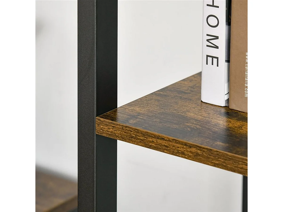 Estantería marrón rústico 40x30x154 cm HOMCOM