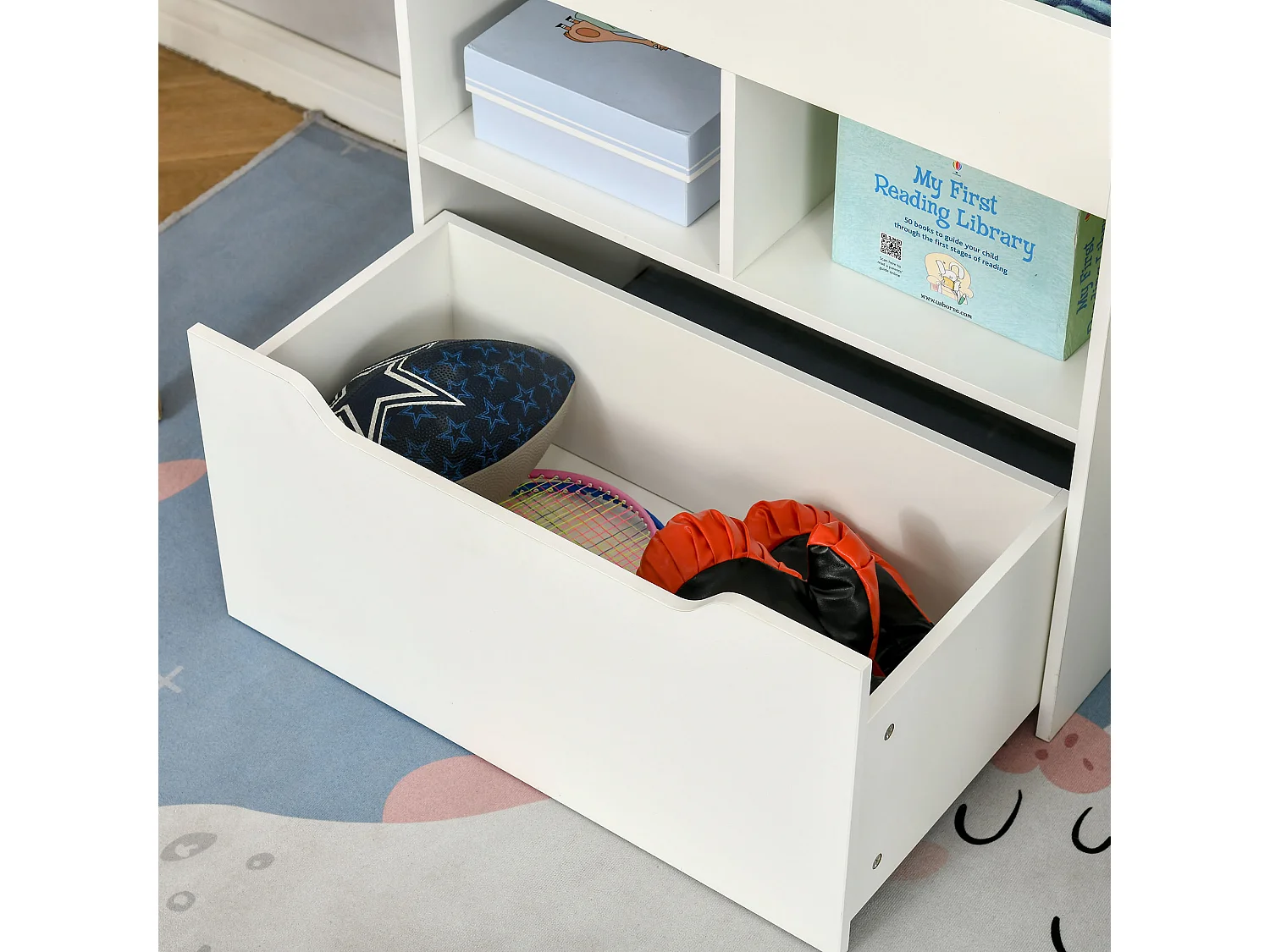 Estantería infantil blanco 60x29.9x90 cm HOMCOM