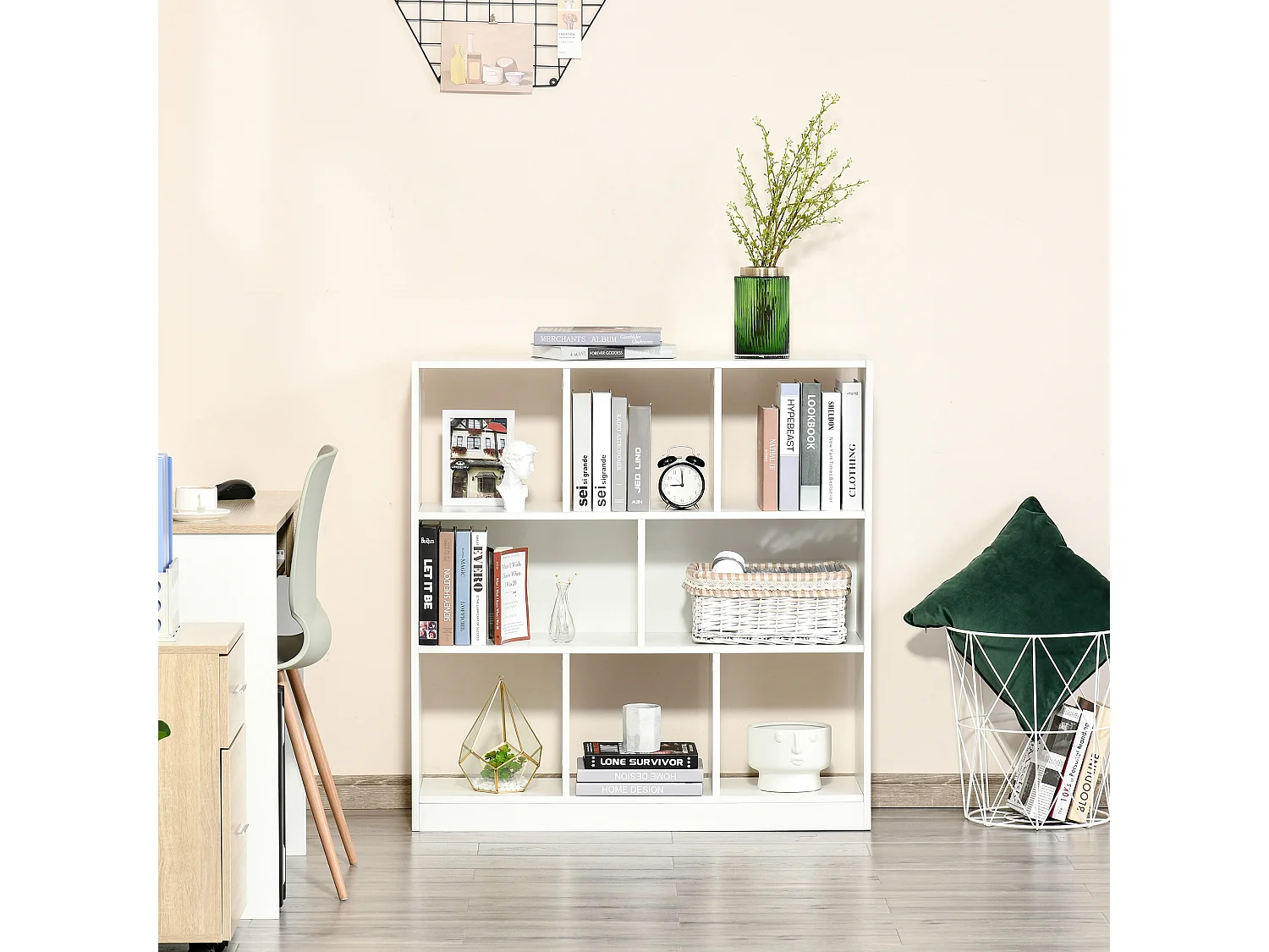 Estantería blanco 97.5x30x100 cm HOMCOM