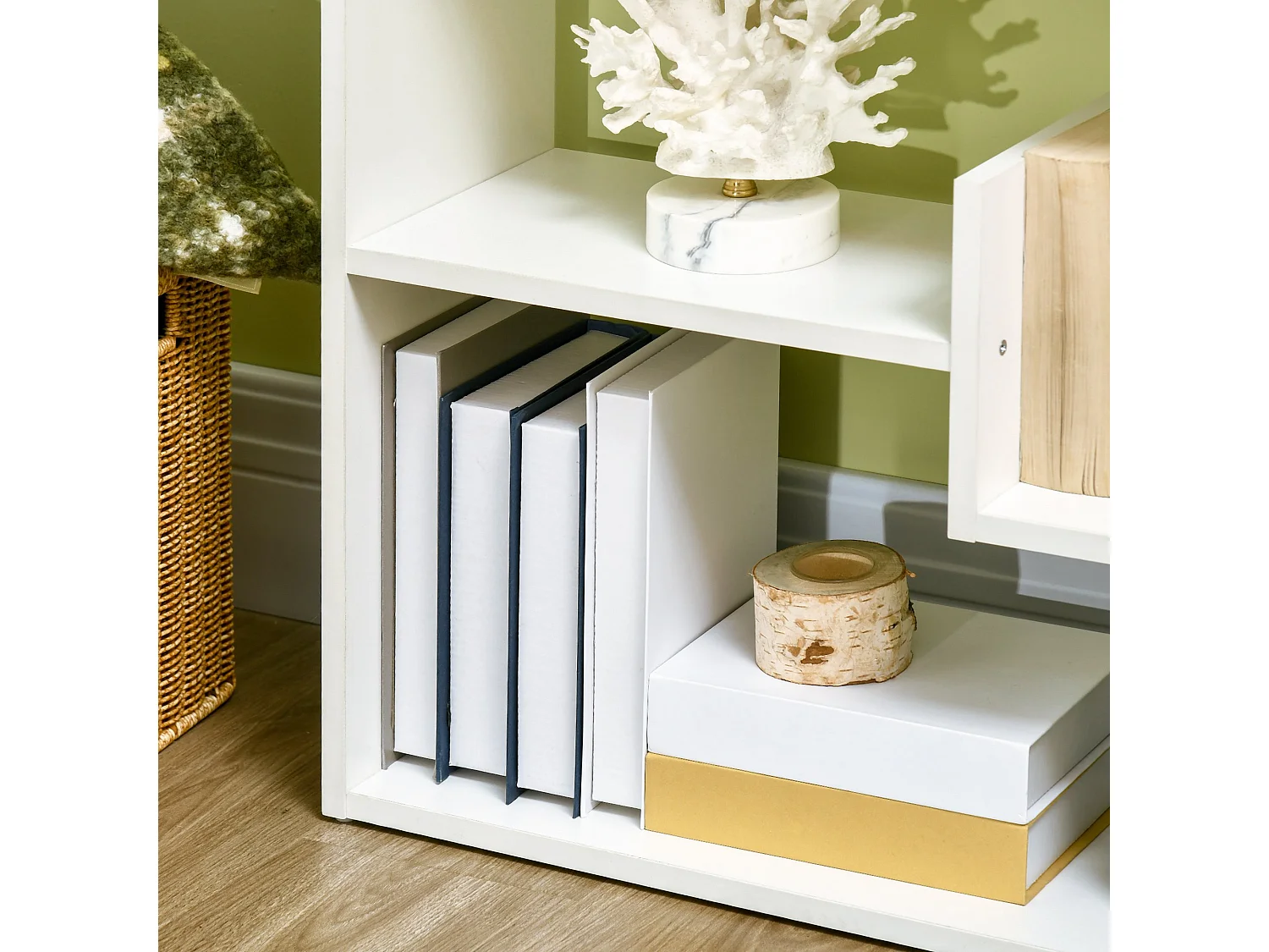 Estante para libros blanco 61x21.6x162.6 cm HOMCOM