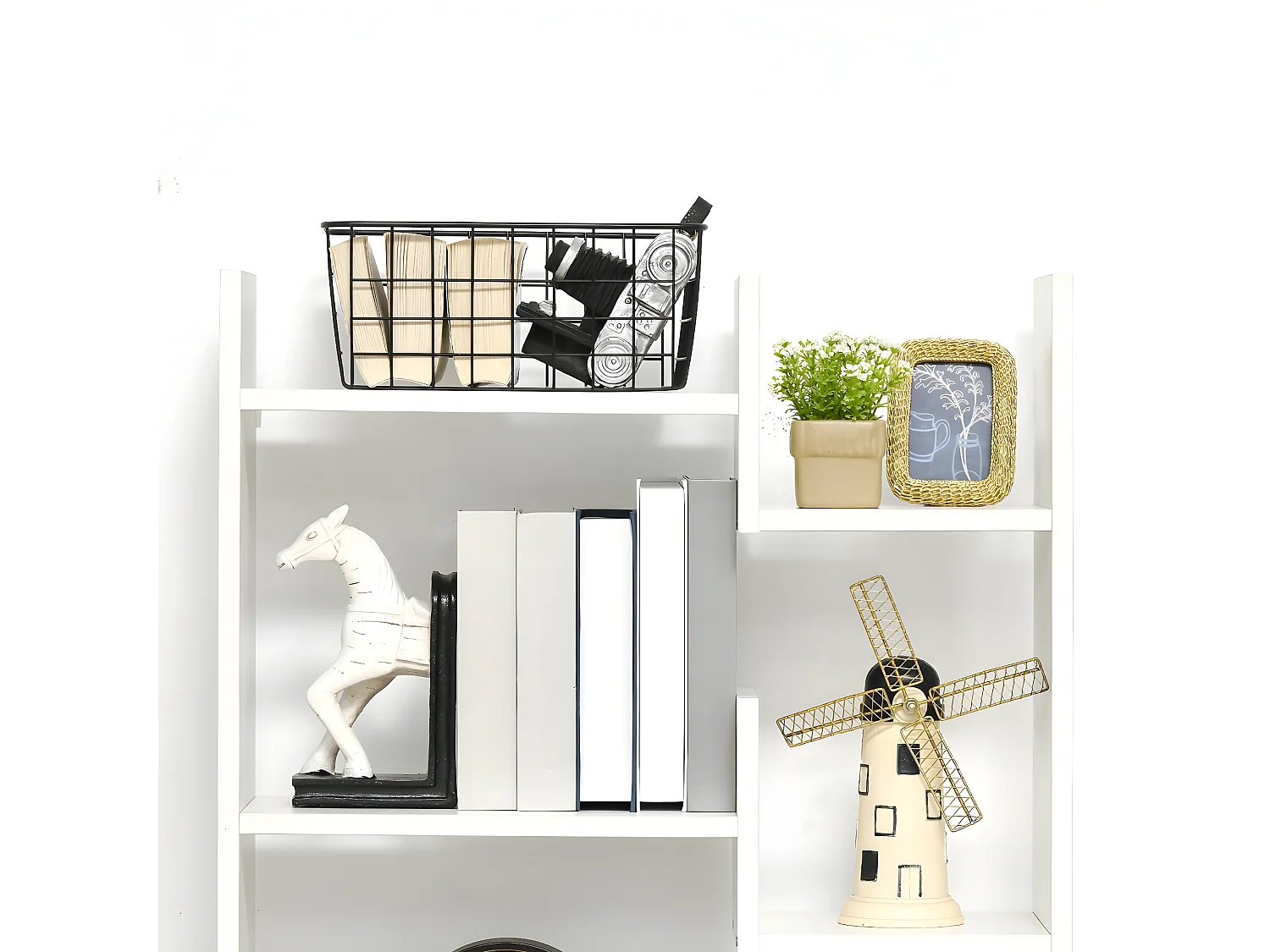 Estante para libros blanco 61x21.6x162.6 cm HOMCOM