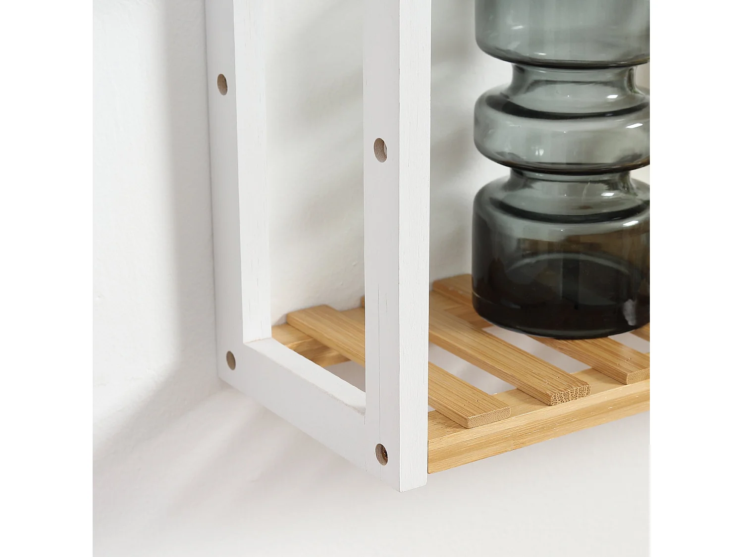 Estantería de pared madera natural 60x15x54 cm HOMCOM