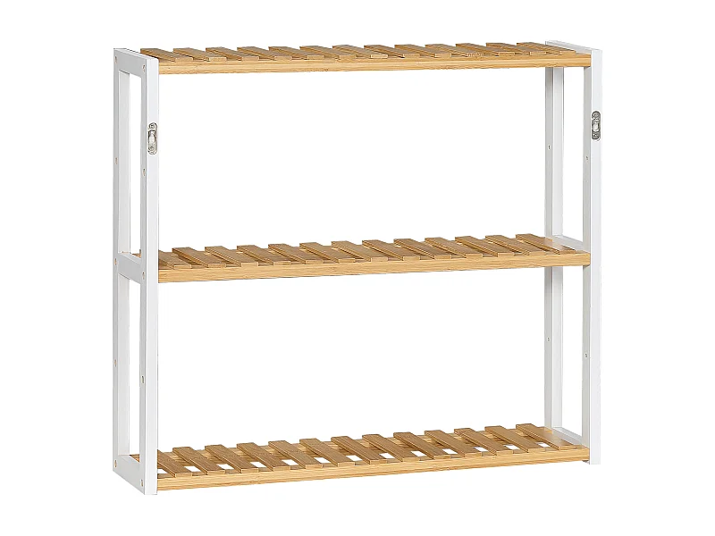 Estantería de pared madera natural 60x15x54 cm HOMCOM