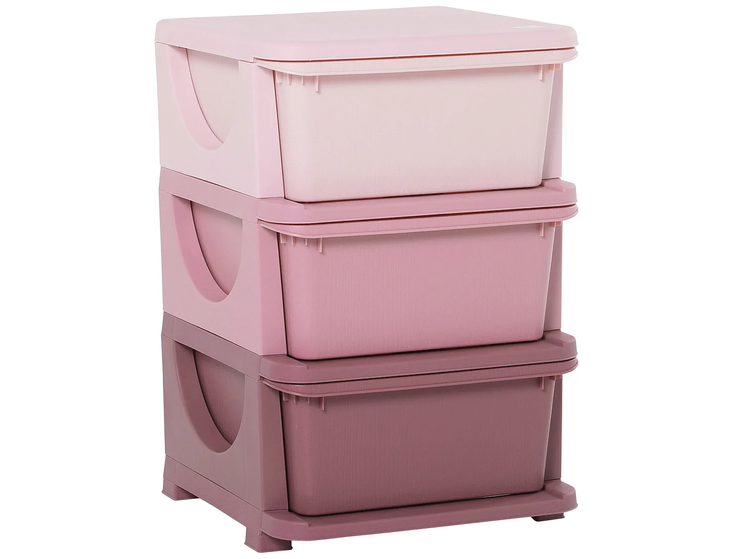 Torre de almacenamiento infantil rosa 37x37x56.5 cm HOMCOM